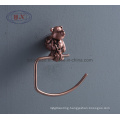 Precision Casting Gold Plated Towel Rail Ring Bathroom Sets Dodo Bear Series